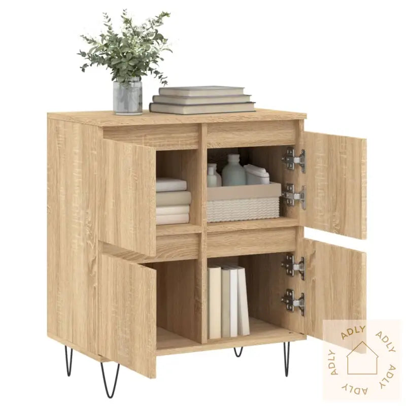 Skjenk Sonoma Eik 60X35X70 Cm Konstruert Tre