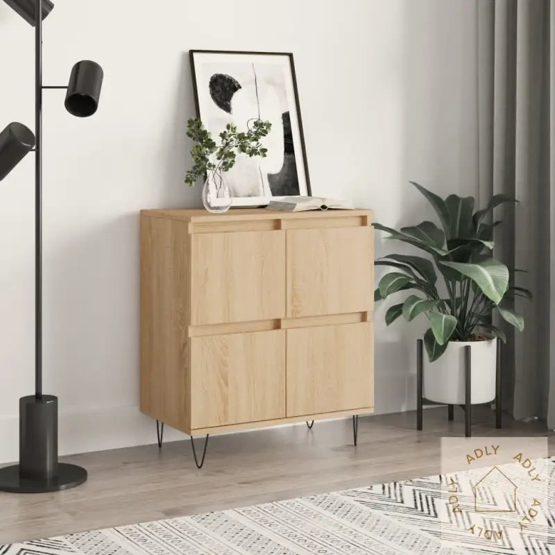 Skjenk Sonoma Eik 60X35X70 Cm Konstruert Tre