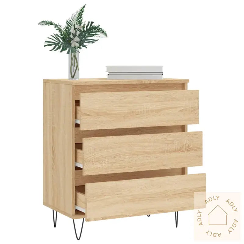 Skjenk Sonoma Eik 60X35X70 Cm Konstruert Tre