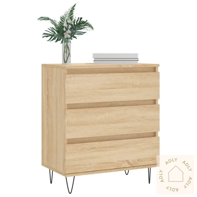 Skjenk Sonoma Eik 60X35X70 Cm Konstruert Tre
