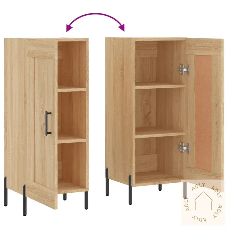 Skjenk Sonoma Eik 34,5X34X90 Cm Konstruert Tre