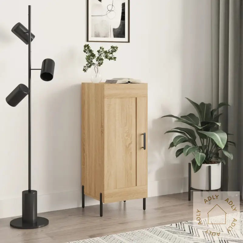 Skjenk Sonoma Eik 34,5X34X90 Cm Konstruert Tre