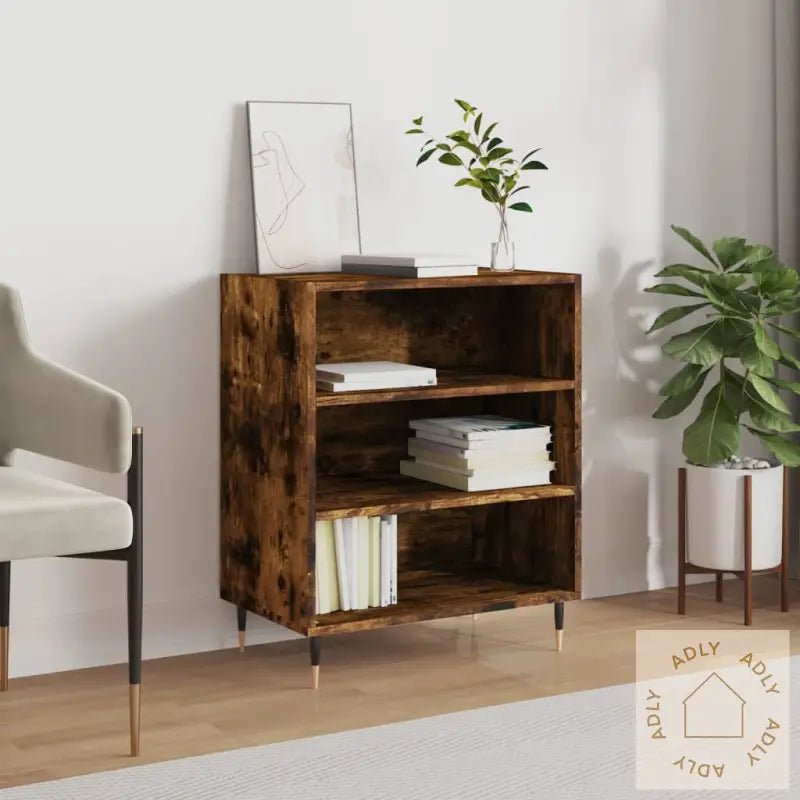 Skjenk Røkt Eik 57X35X70 Cm Konstruert Tre