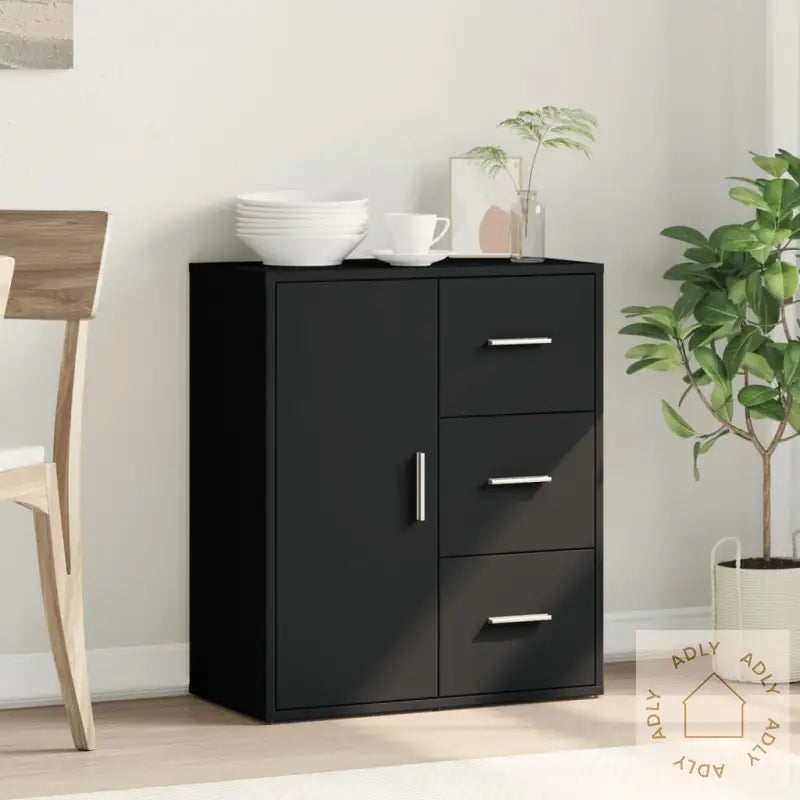 Skjenk Svart 60X31X70 Cm Konstruert Tre