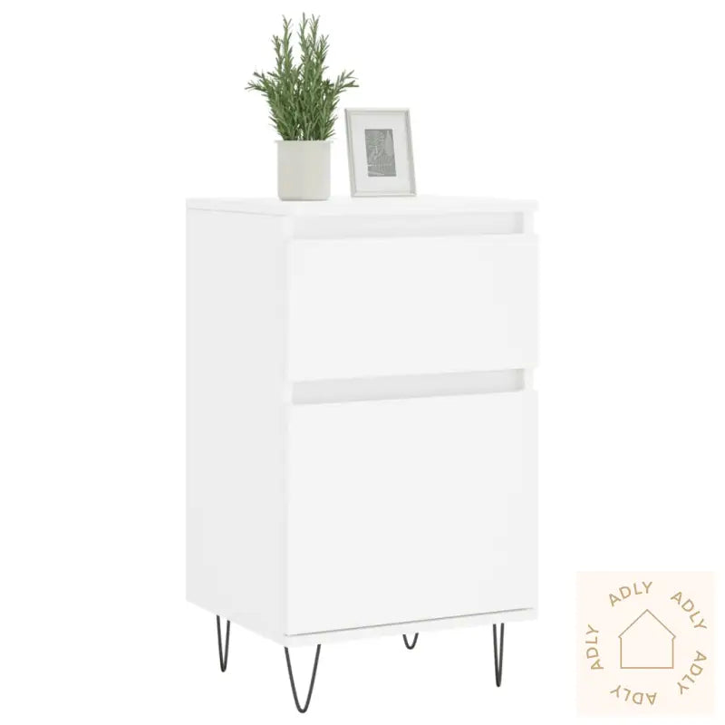 Skjenk Hvit 40X35X70 Cm Konstruert Tre