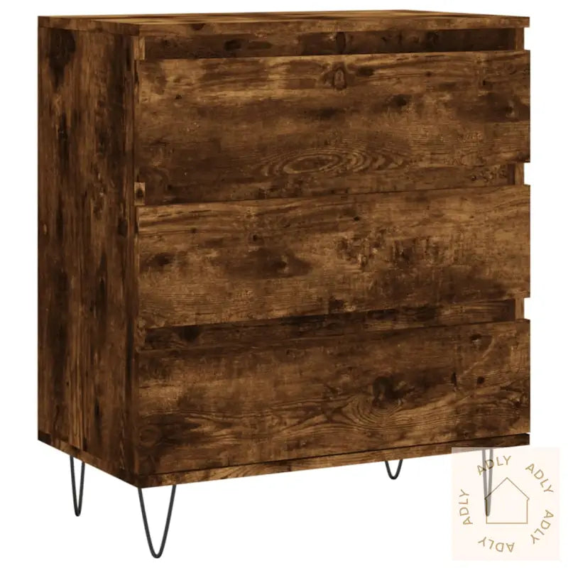 Skjenk Røkt Eik 60X35X70 Cm Konstruert Tre