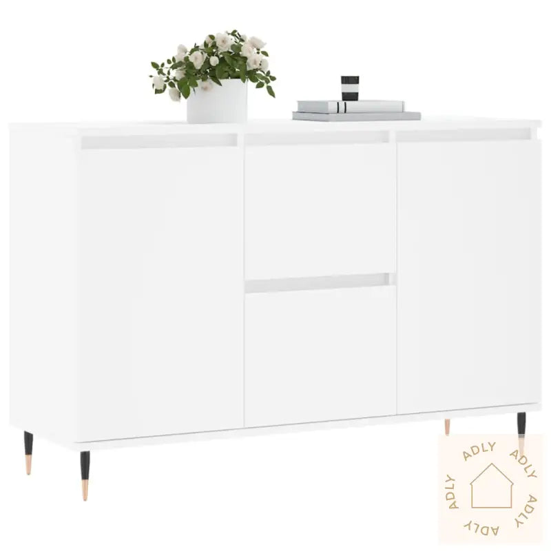 Skjenk Hvit 104X35X70 Cm Konstruert Tre