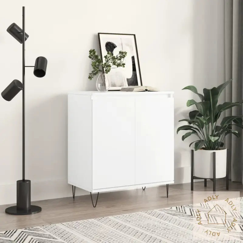 Skjenk Hvit 60X35X70 Cm Konstruert Tre