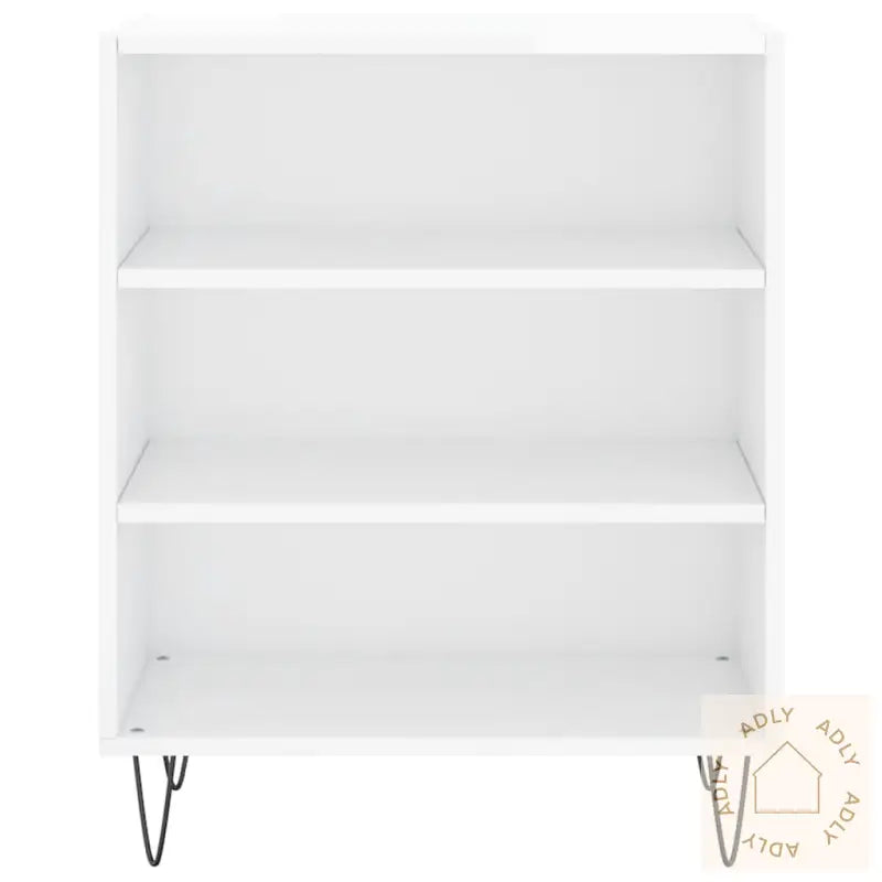 Skjenk Høyglans Hvit 57X35X70 Cm Konstruert Tre