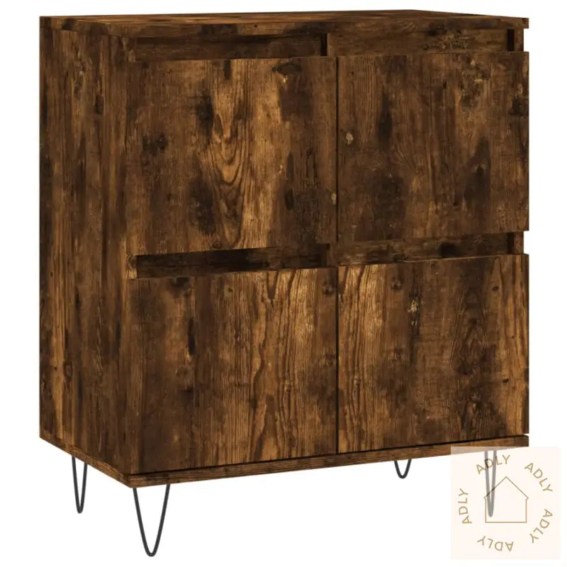 Skjenk Røkt Eik 60X35X70 Cm Konstruert Tre
