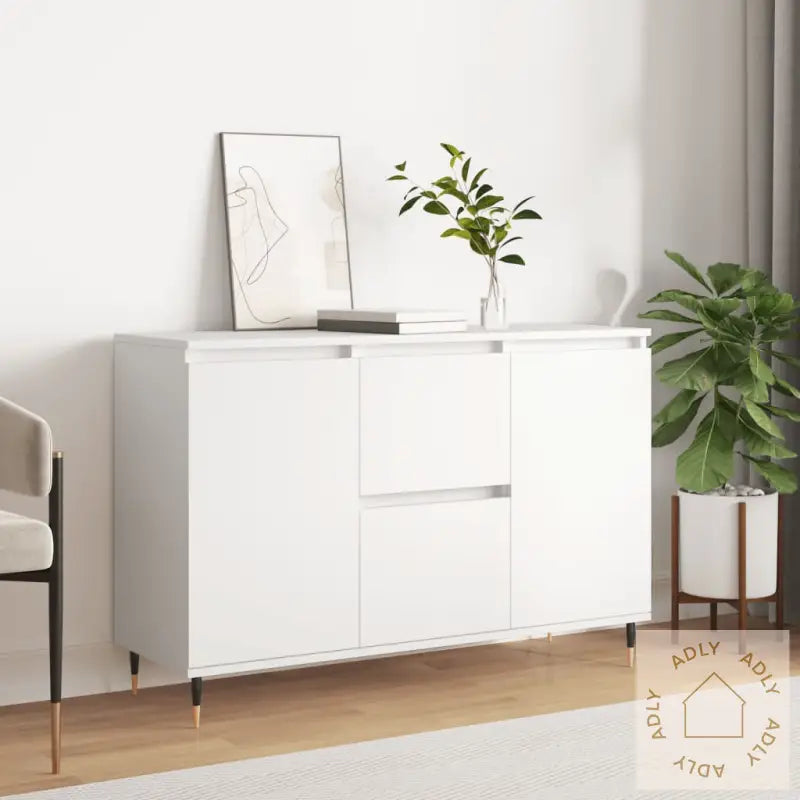 Skjenk Hvit 104X35X70 Cm Konstruert Tre