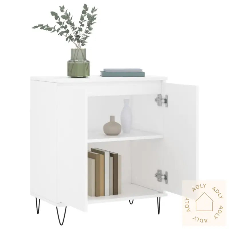 Skjenk Hvit 60X35X70 Cm Konstruert Tre