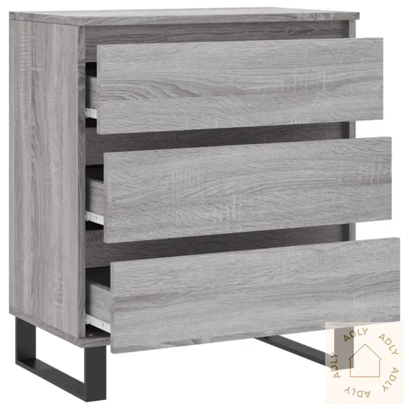 Skjenk Grå Sonoma 60X35X70 Cm Konstruert Tre