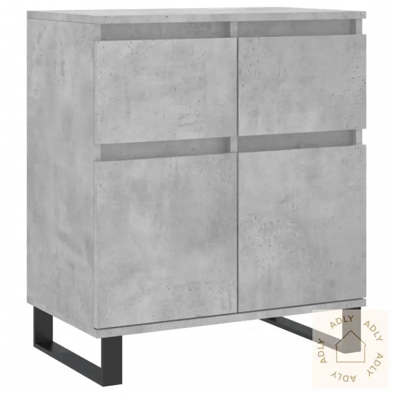 Skjenk Betonggrå 60X35X70 Cm Konstruert Tre