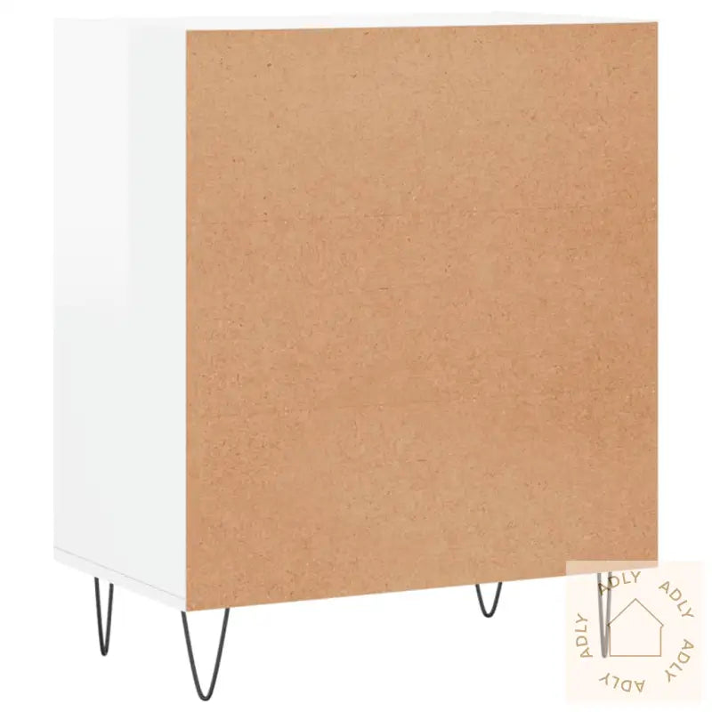 Skjenk Høyglans Hvit 57X35X70 Cm Konstruert Tre