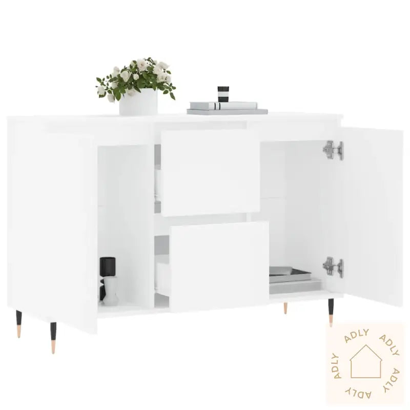 Skjenk Hvit 104X35X70 Cm Konstruert Tre