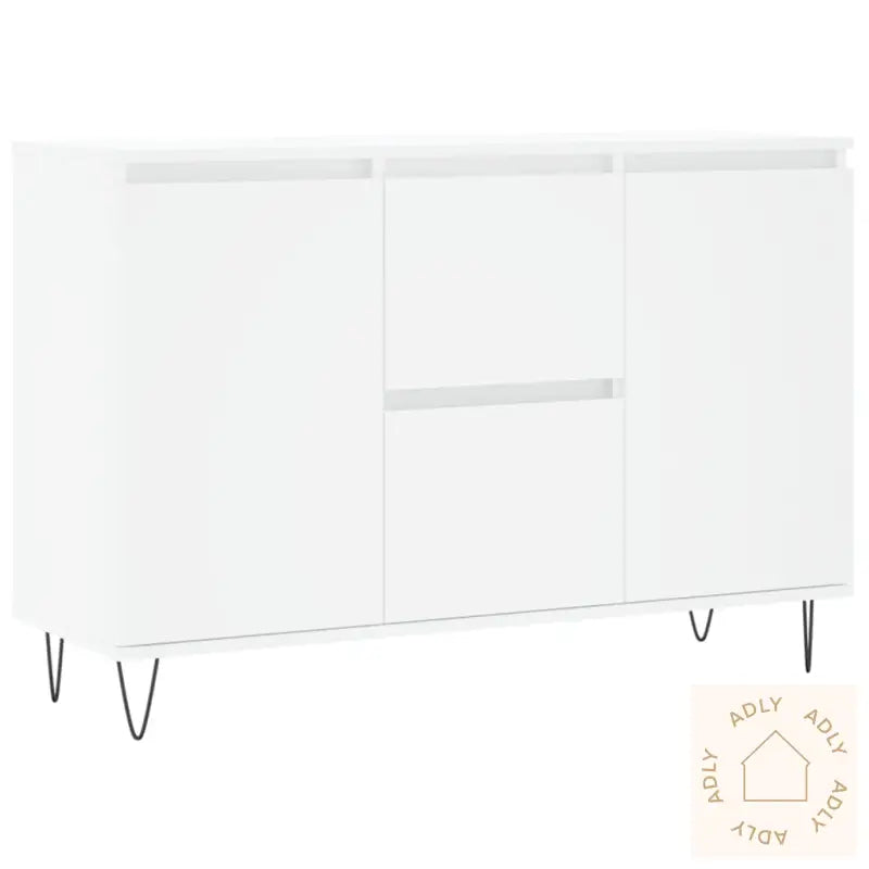 Skjenk Hvit 104X35X70 Cm Konstruert Tre