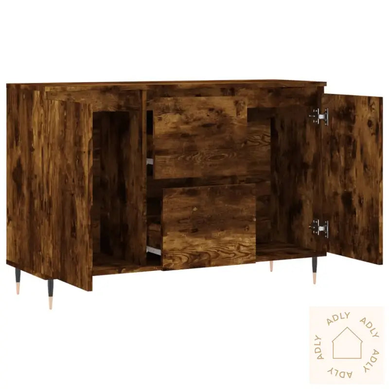 Skjenk Røkt Eik 104X35X70 Cm Konstruert Tre