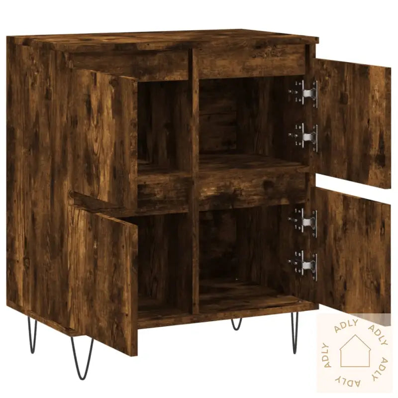 Skjenk Røkt Eik 60X35X70 Cm Konstruert Tre
