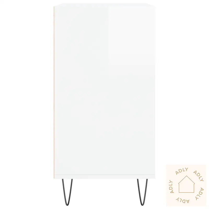 Skjenk Høyglans Hvit 57X35X70 Cm Konstruert Tre