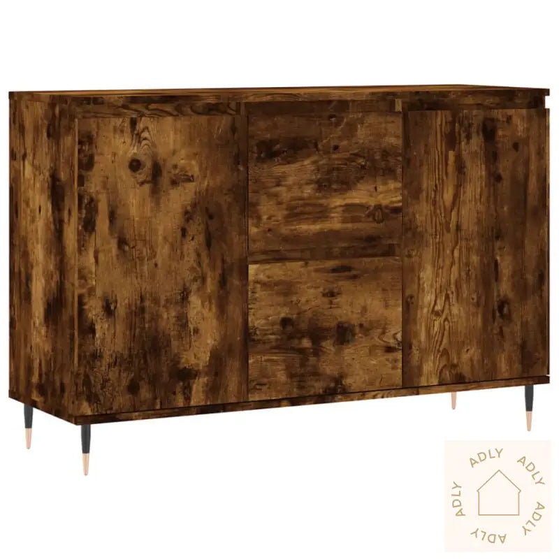 Skjenk Røkt Eik 104X35X70 Cm Konstruert Tre