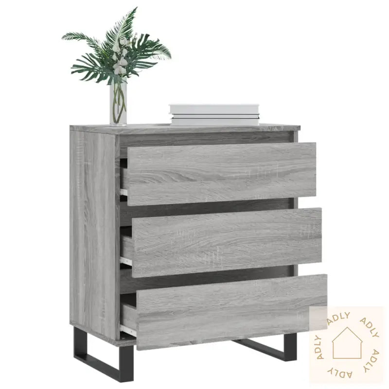 Skjenk Grå Sonoma 60X35X70 Cm Konstruert Tre