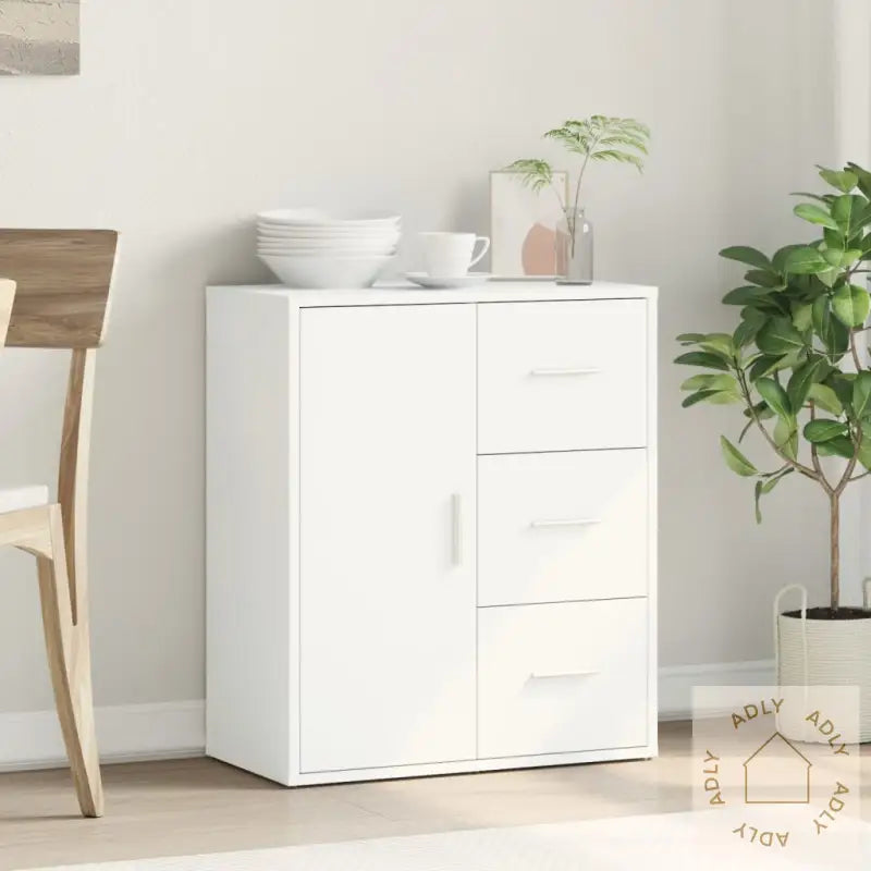 Skjenk Hvit 60X31X70 Cm Konstruert Tre