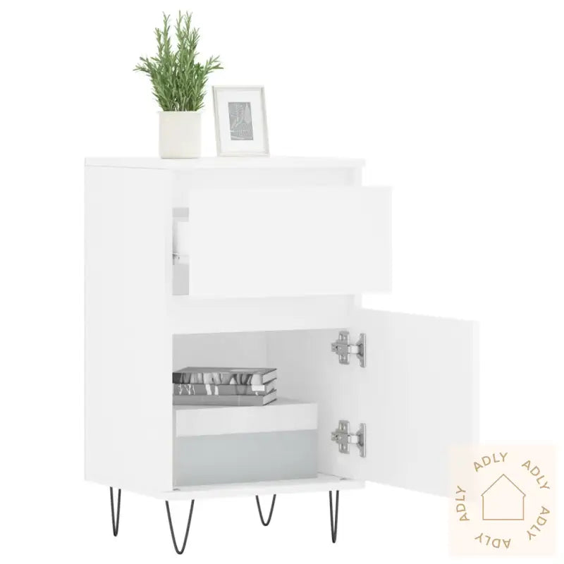 Skjenk Hvit 40X35X70 Cm Konstruert Tre