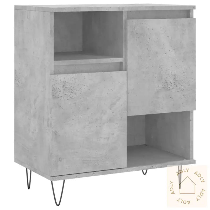 Skjenk Betonggrå 60X35X70 Cm Konstruert Tre
