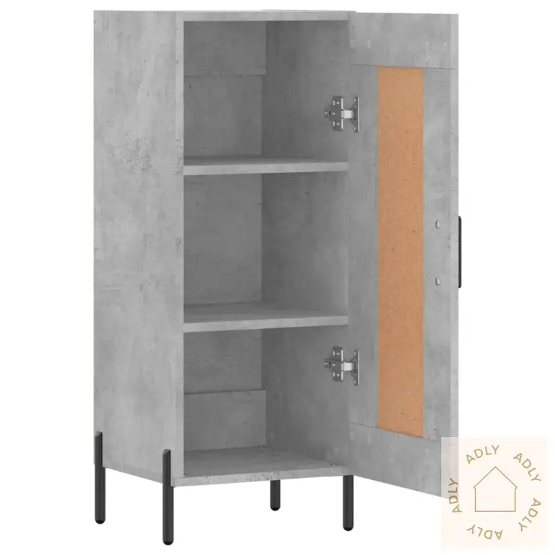 Skjenk Betonggrå 34,5X34X90 Cm Konstruert Tre