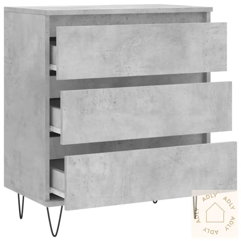 Skjenk Betonggrå 60X35X70 Cm Konstruert Tre
