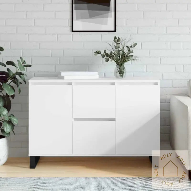 Skjenk Hvit 104X35X70 Cm Konstruert Tre
