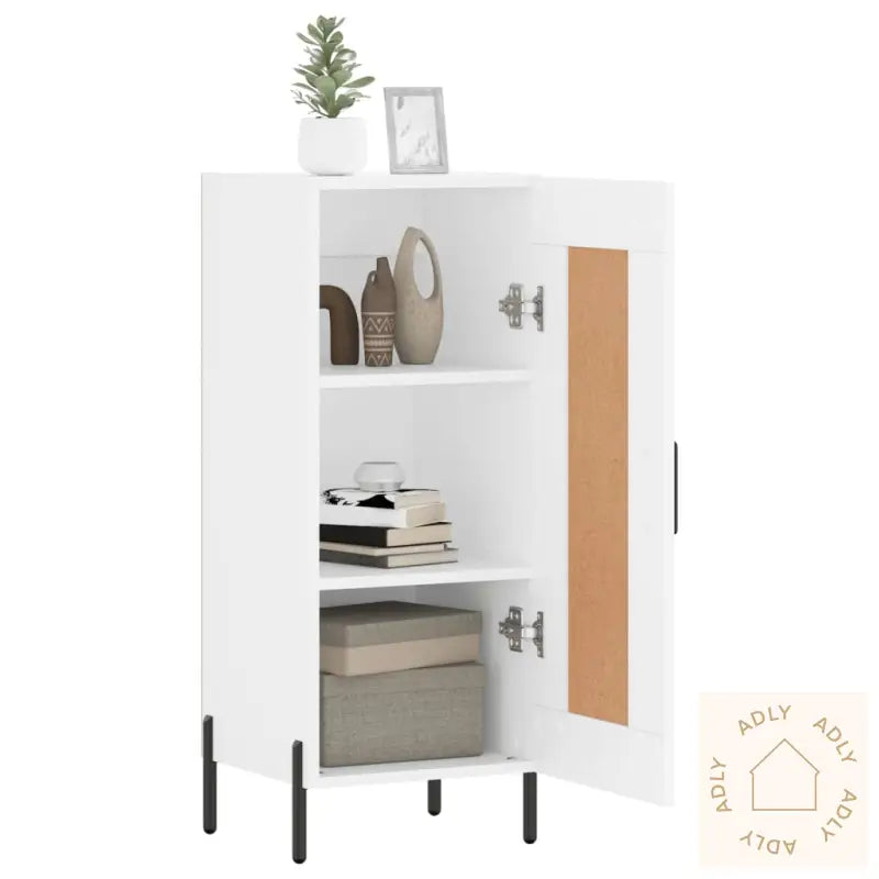 Skjenk Hvit 34,5X34X90 Cm Konstruert Tre