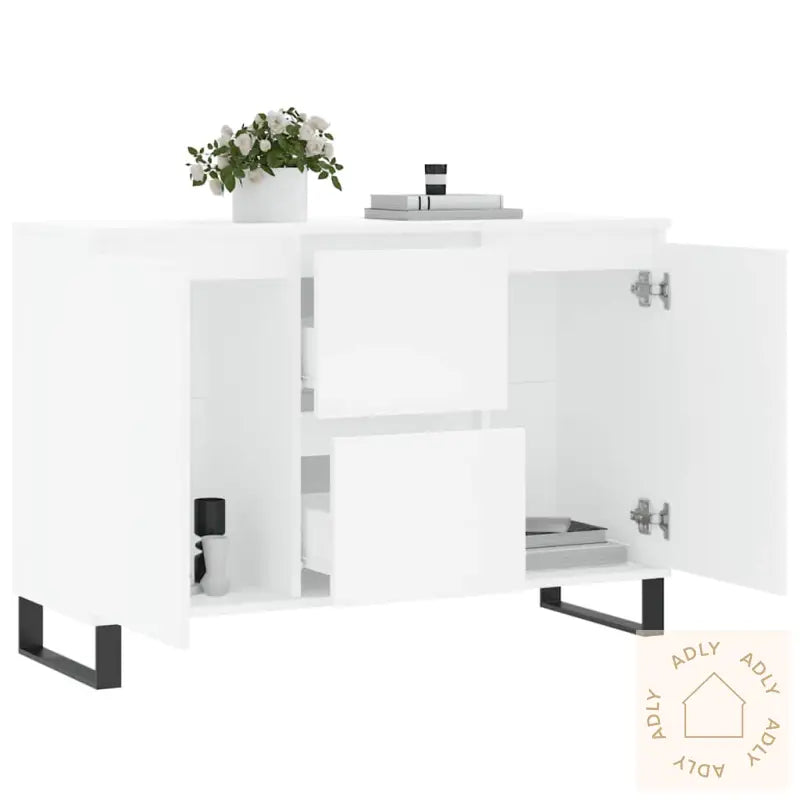 Skjenk Hvit 104X35X70 Cm Konstruert Tre