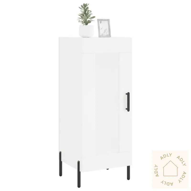 Skjenk Hvit 34,5X34X90 Cm Konstruert Tre