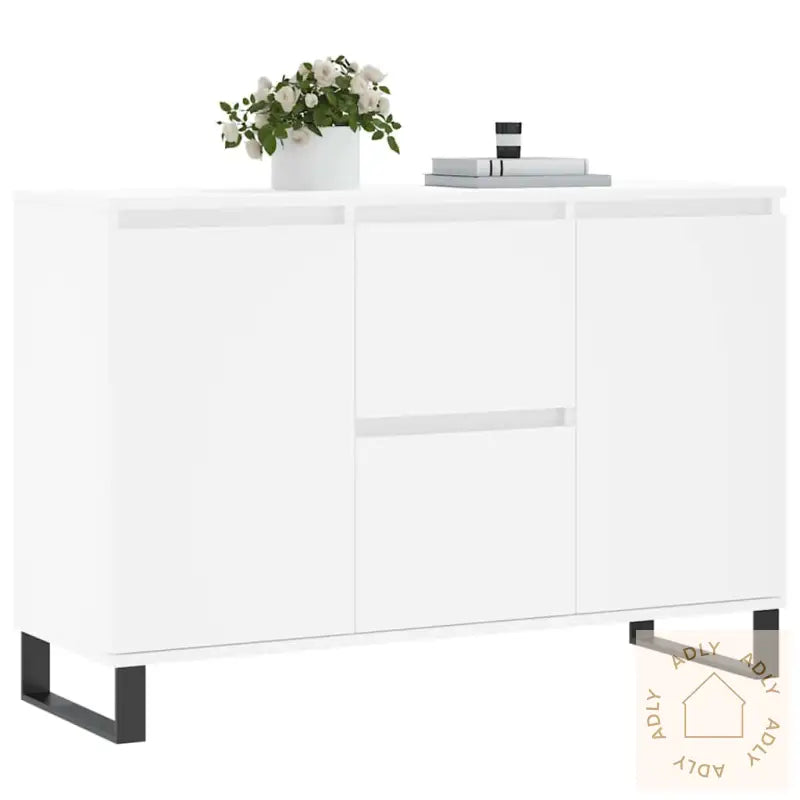 Skjenk Hvit 104X35X70 Cm Konstruert Tre