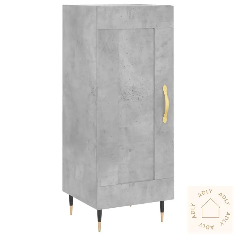 Skjenk Betonggrå 34,5X34X90 Cm Konstruert Tre