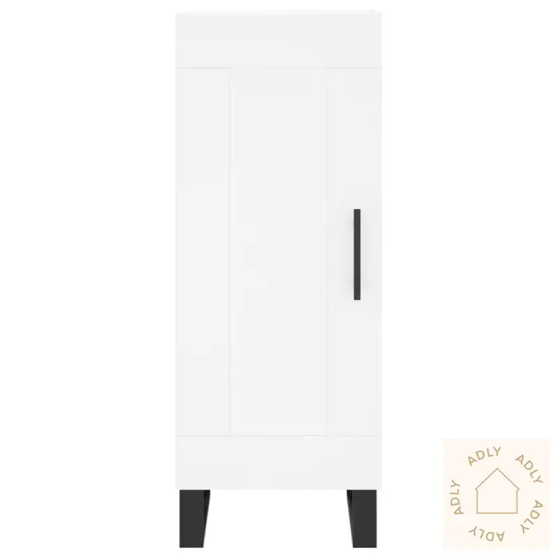 Skjenk Hvit 34,5X34X90 Cm Konstruert Tre