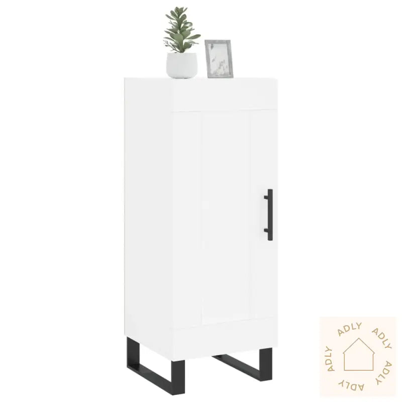 Skjenk Hvit 34,5X34X90 Cm Konstruert Tre