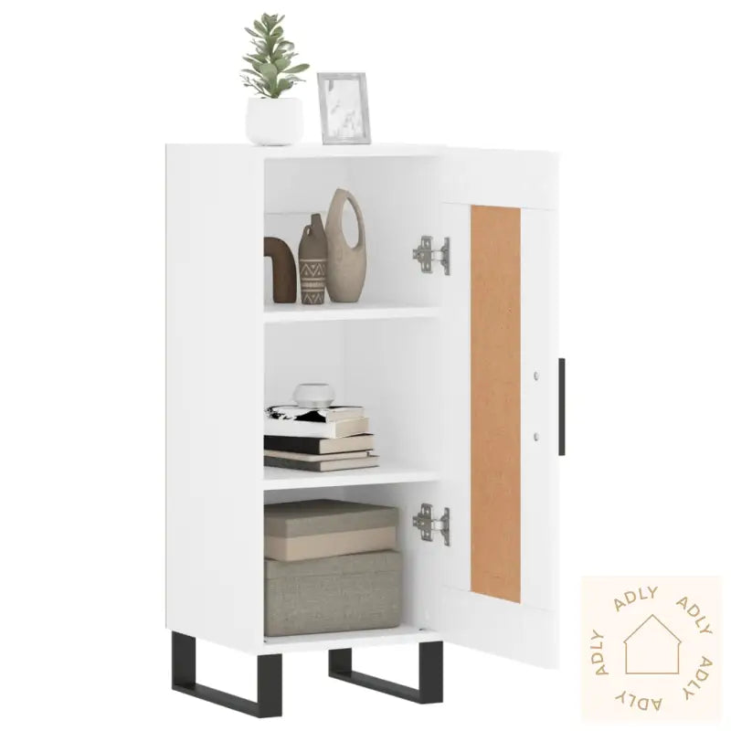 Skjenk Hvit 34,5X34X90 Cm Konstruert Tre