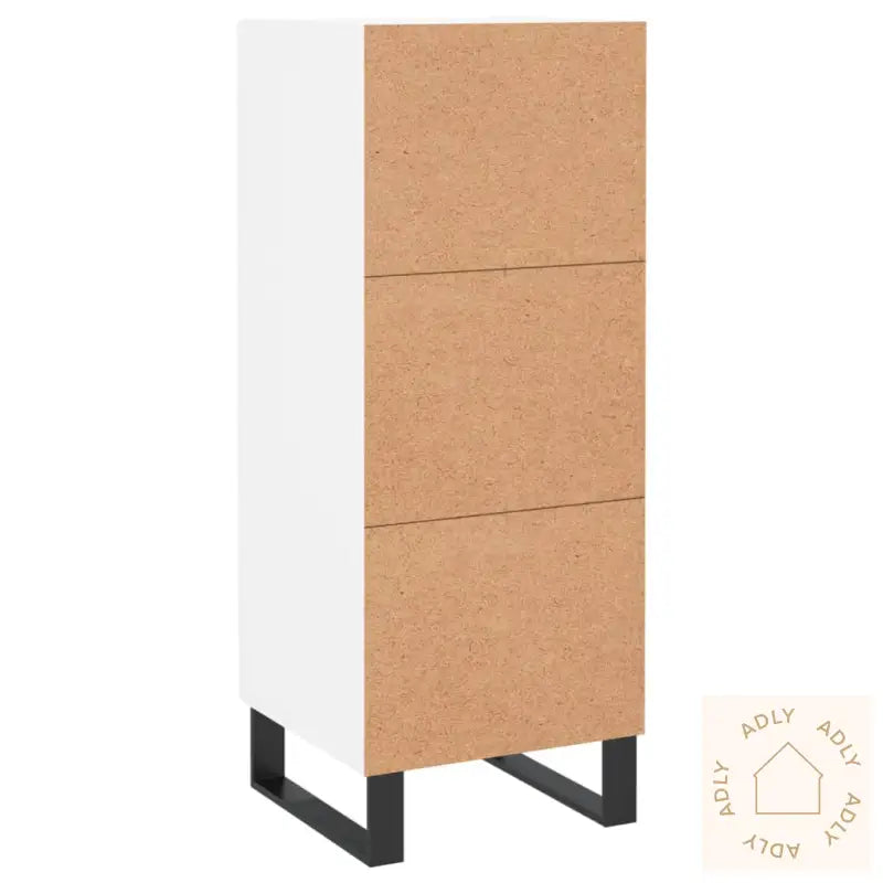 Skjenk Hvit 34,5X34X90 Cm Konstruert Tre