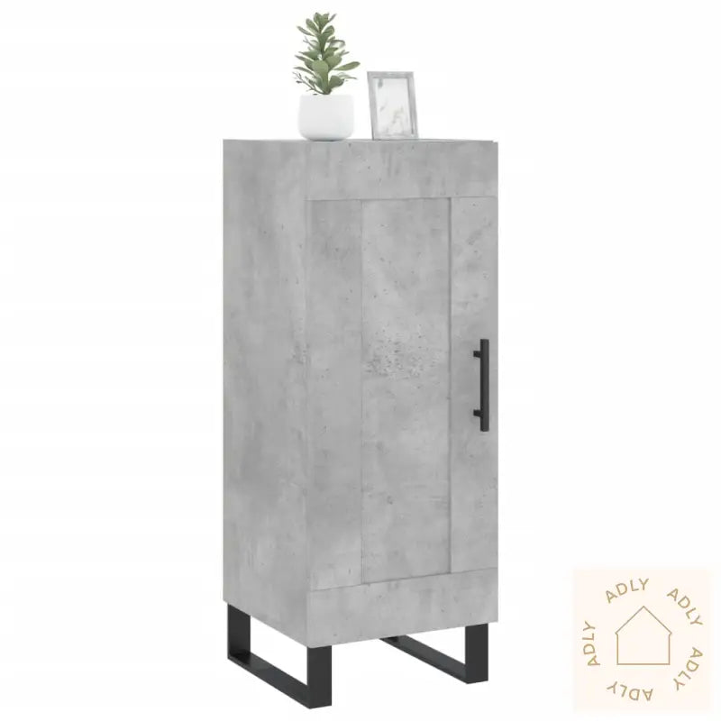 Skjenk Betonggrå 34,5X34X90 Cm Konstruert Tre