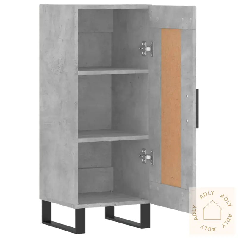 Skjenk Betonggrå 34,5X34X90 Cm Konstruert Tre