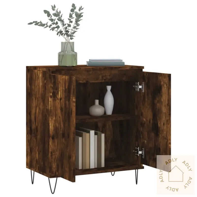Skjenk Røkt Eik 60X35X70 Cm Konstruert Tre