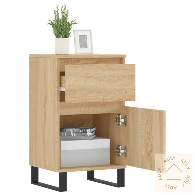 Skjenker 2 Stk Sonoma Eik 40X35X70 Cm Konstruert Tre