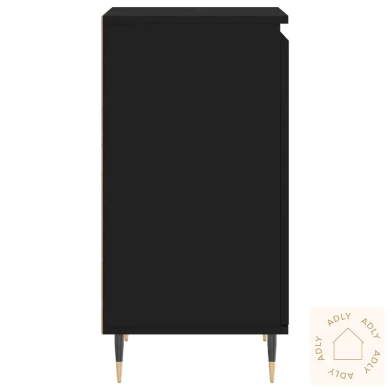 Skjenk 2 Stk Svart 40X35X70 Cm Konstruert Tre