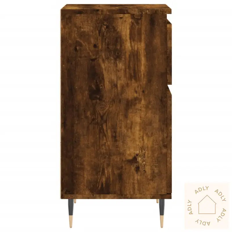 Skjenker 2 Stk Røkt Eik 40X35X70 Cm Konstruert Tre