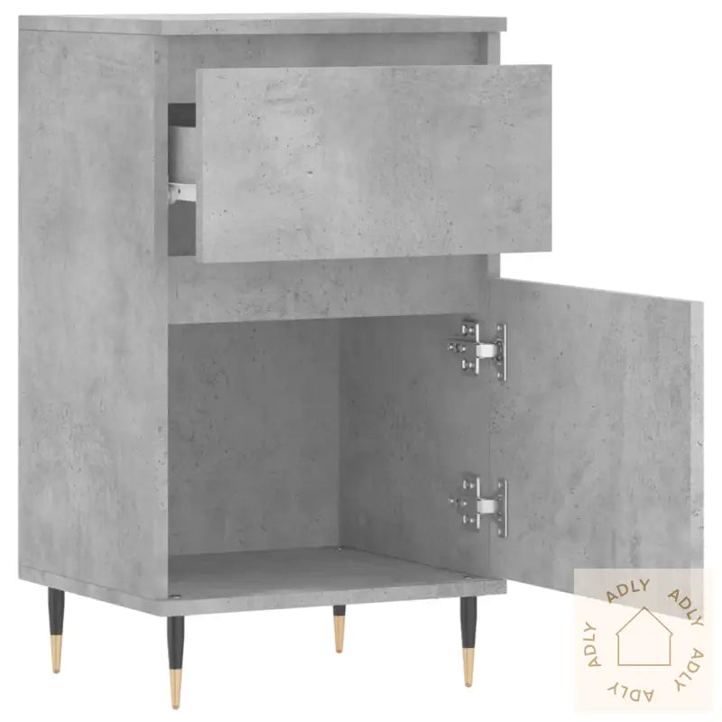 Skjenker 2 Stk Betonggrå 40X35X70 Cm Konstruert Tre