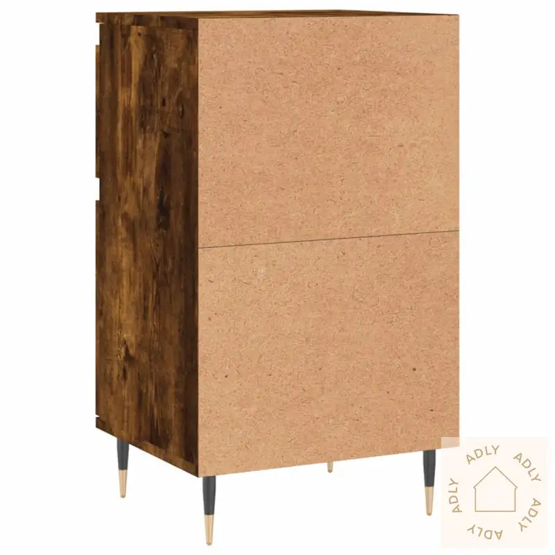 Skjenker 2 Stk Røkt Eik 40X35X70 Cm Konstruert Tre