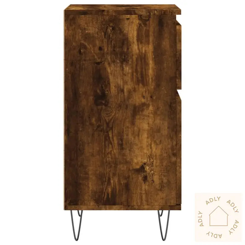Skjenker 2 Stk Røkt Eik 40X35X70 Cm Konstruert Tre